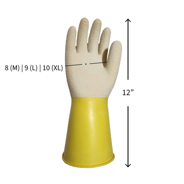 Natural Latex Corrugated Gloves - Reusable, Heavy Duty for Home, Garden